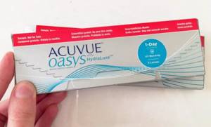 Линзы Acuvue Oasys 1 day with Hydraluxe.
